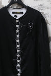 ARCHIVIO J.M.Ribot crew neck single-breasted jacket Handmade AJM-W25/ML-HEI Black